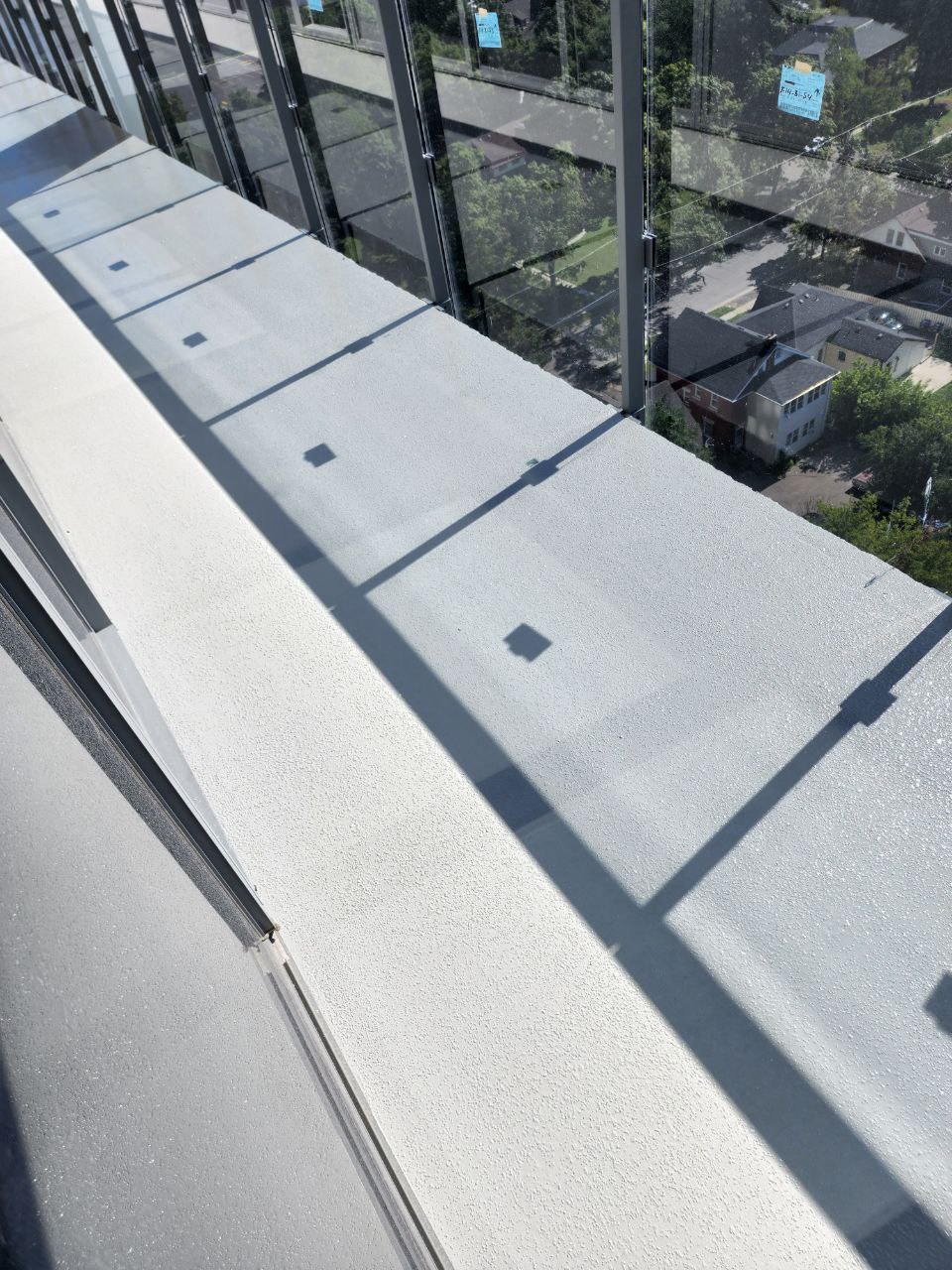 Finished balcony waterproofing system