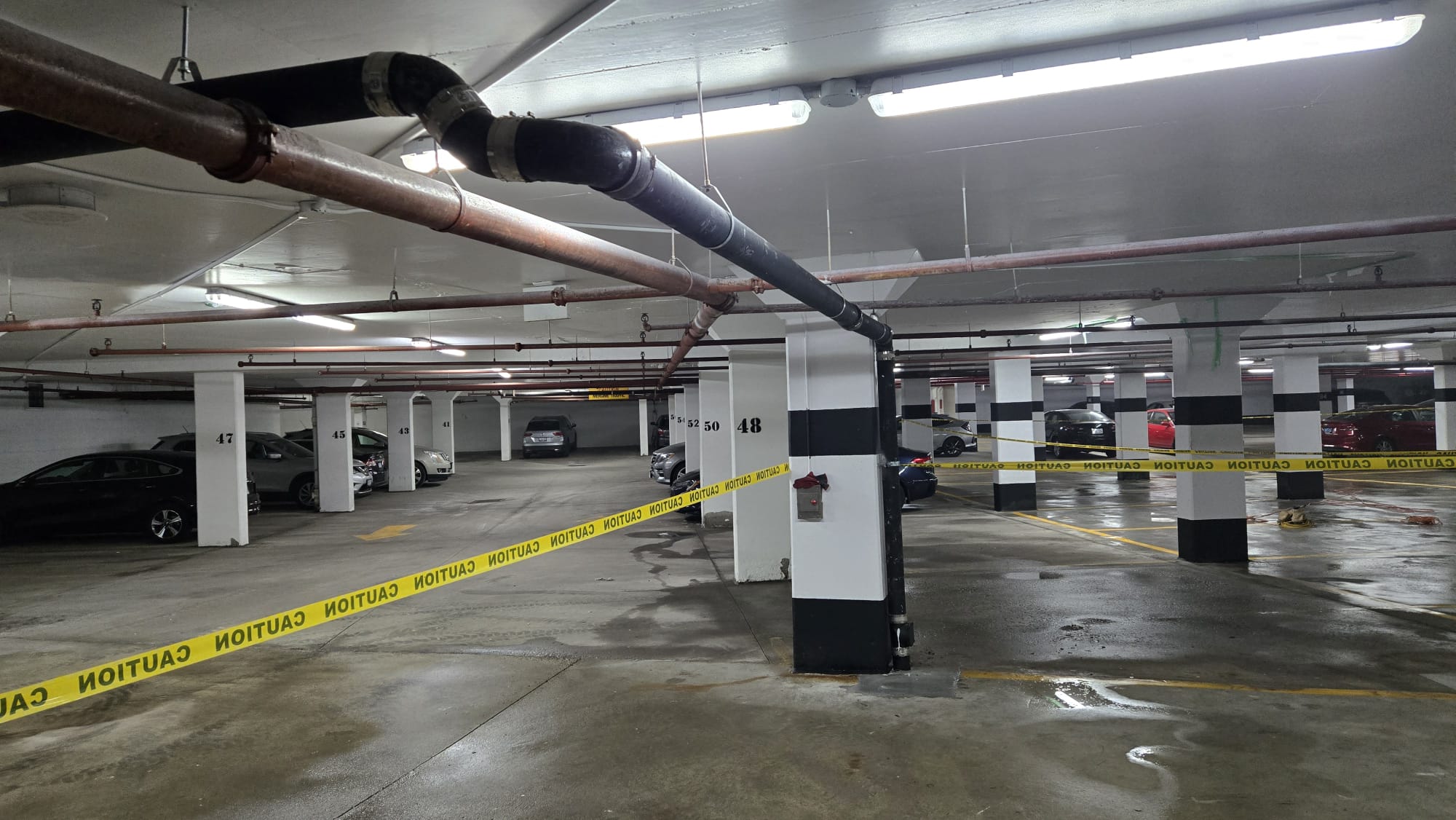 Finished parking garage restoration